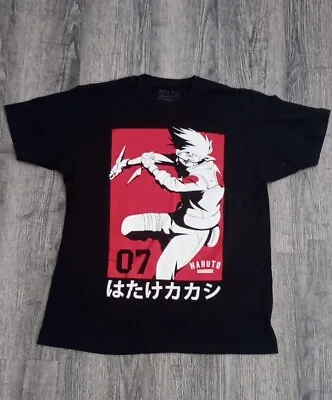 Buy Naruto Shirt  Adult Large Black Shippuden Kakashi Team 07 Anime  • 9.65£