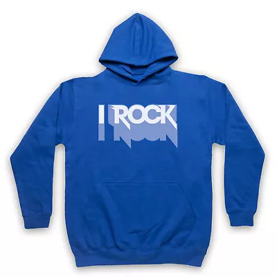 Buy I Rock Hipster Retro Slogan Funny Cool Rocker Unisex Adults Hoodie • 27.99£