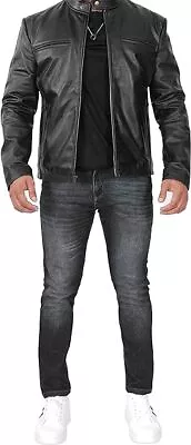 Buy Cowhide Leather Jacket Men - Super Durable Heavy & Soft Leather Jackets For Men • 94.50£