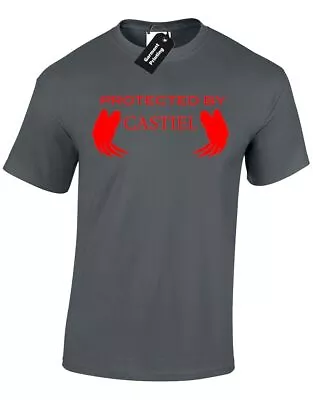 Buy Protected By Castiel Mens T Shirt Supernatural Winchester Brothers Devil Dean • 7.99£