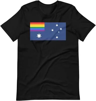 Buy Australia Flag T-Shirt Pride LGBT+ Rainbow Var Sizes S-5XL • 14.99£