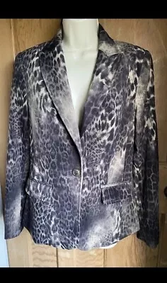 Buy Olsen Ladies Leopard Print Brown Jacket Size 12  - Good Condition • 7£