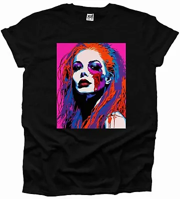 Buy LA Zombie Woman Hot Goth Halloween Horror Movie Vampire Men Unisex Emo Tshirt UK • 12.99£