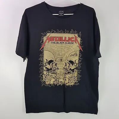 Buy Metallica The Black Album Licensed Shirt Small Black Front Graphic Crew Tee • 20.24£