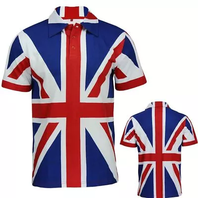Buy Union Jack With Collar POLO Shirt Short-sleeved Shirt Quick-drying SummerT-shirt • 10.28£