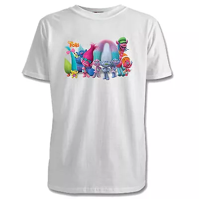 Buy DreamWorks Trolls Childrens T-Shirt - 3 Designs / 7 Colours / Sizes 1-15 Yrs • 7.50£