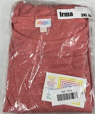 Buy Women's LuLaRoe Irma Top T Shirt Loose High Low Tunic Mid Sleeves Size 3XL 36 • 3.15£