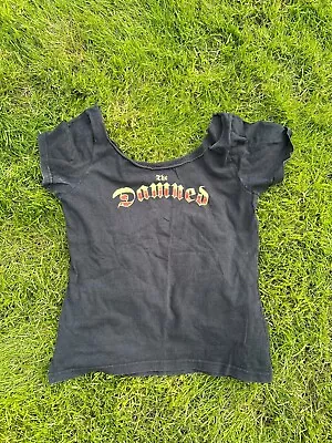 Buy The Damned Tour Cut Off  T Shirt Music Punk Festival Wear Crop Cut Down • 9.99£