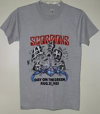 Buy Scorpions Concert T Shirt 1985 Day On The Green Ratt Metallica Y&T Screen Stars • 481.88£