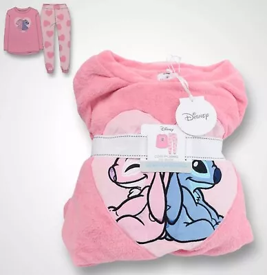 Buy Womens Disney Stitch Cosy Primark Pink Pyjama Set Size M (UK 12-14) • 15.99£