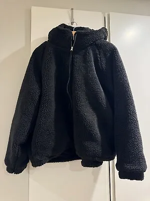 Buy UGG Olympia Sherpa Sweater Jacket Oversized Hooded Black Women’s Size S/M • 37.50£