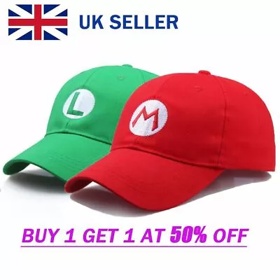 Buy Super Mario Bros Mario Luigi Caps Adult Teenagers Hat Costume Fancy Caps UK  • 5.98£