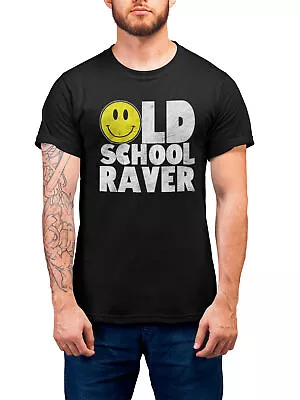 Buy Mens ORGANIC Cotton T-Shirt Old School Raver 80s 90s Acid House Rave Music Dance • 8.95£