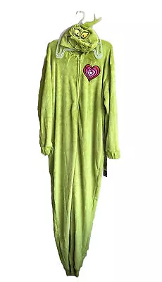 Buy The Grinch Union Suit Pajamas One Piece Halloween Costume Women Sz S • 47.35£