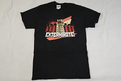 Buy Doctor Who Dalek Exterminate T Shirt New Official Dr Who Rare Bbc Neck Label • 10.99£