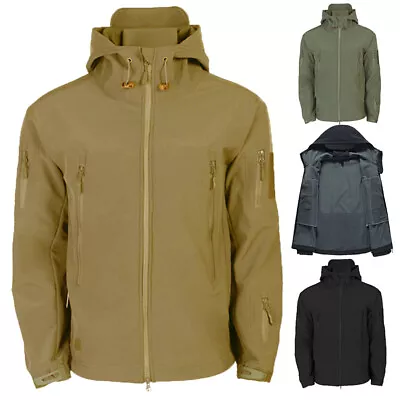 Buy Military Waterproof Jacket Mens Tactical Jacket Coat Army Soft Shell Windbreaker • 21.99£
