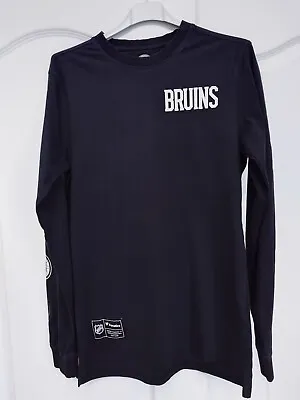 Buy Men's Fanatics NHL Boston Bruins T Shirt Long Sleeves Black Size S • 7£