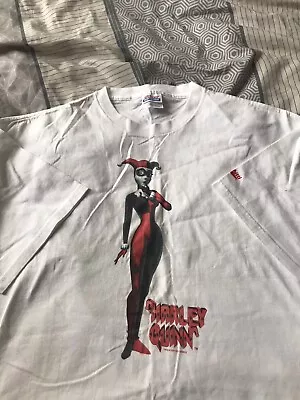 Buy Vintage Harley Quinn Graphitti Graphic Shirt XL 2001 DC Comics Y2K Original • 32.50£