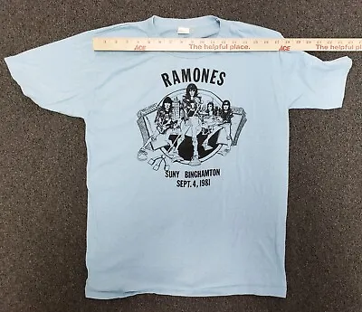 Buy The Ramones - Vintage 81 Original Concert T-Shirt ~ SUNY Binghamton RaRe Punk • 378.02£