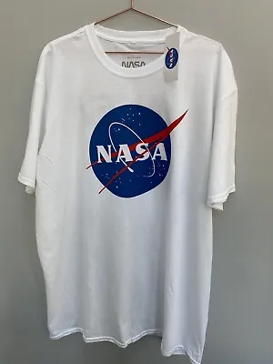 Buy NASA T-shirt Mens SIZE 2XL White Circle Logo Space Gift 48-50' Chest XXL • 4.75£