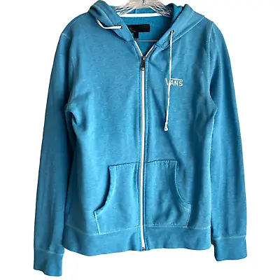 Buy VANS Women's Hoodie Jacket Size L Blue Cotton Fleece Full Zip Active Athletic • 26.66£