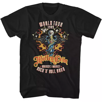 Buy Motley Crue World Tour 89 America's Greatest Men's T Shirt Metal Band Tour Merch • 50.59£