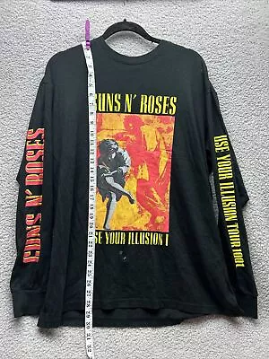 Buy Guns And Roses Large Men's Long Sleeve T-shirt Lose Your Illusion Your 1991 L • 19.99£