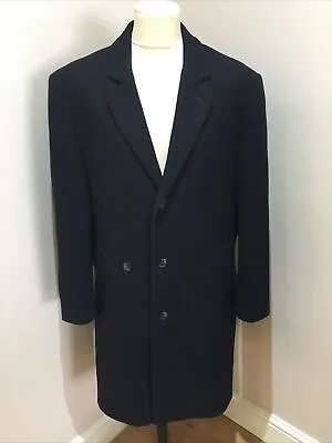 Buy Mens London Fog Jacket Size 44R Wool Blend Black Smart Overcoat • 9.99£