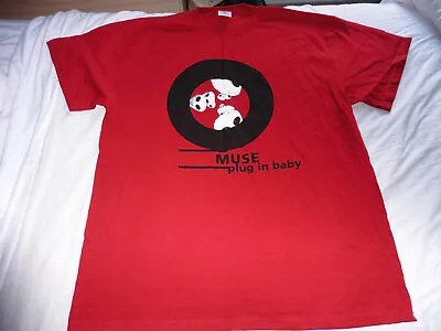 Buy Muse Plug In Baby Red T-shirt 2001 New Condition Size Medium Rejected Sample! • 49.99£