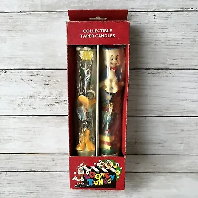 Buy LOONEY TUNES Candle Sticks Tapered Vintage Holiday Merch Daffy Porky NOS Unused • 17.36£