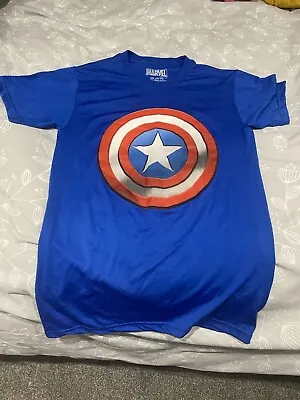 Buy Marvel Avengers Captain America T Shirt Size Small (36/38 Inches) • 1£