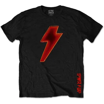 Buy AC/DC PWR UP Bolt Logo Black T-Shirt OFFICIAL • 14.99£