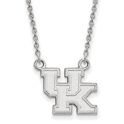 Buy Kentucky Wildcats School Letters Logo Pendant Necklace In Sterling Silver • 60.61£