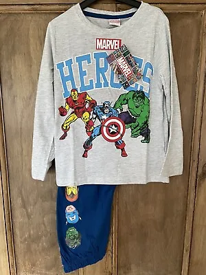 Buy Boys Marvel Heroes Hulk Iron Man Captain America Pyjamas Age 5-6 Brand New Tags • 7.99£
