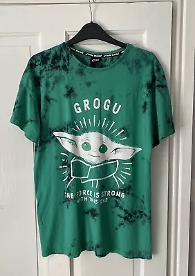 Buy Boys Tu Grogu / Baby Yoda T-Shirt Green & Black Tie Dye - Age 13 Years • 6£