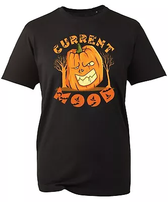Buy Halloween - Current Mood T-Shirt Horror Ghost Pumpkin Spooky Smile Nightmare Top • 8.99£