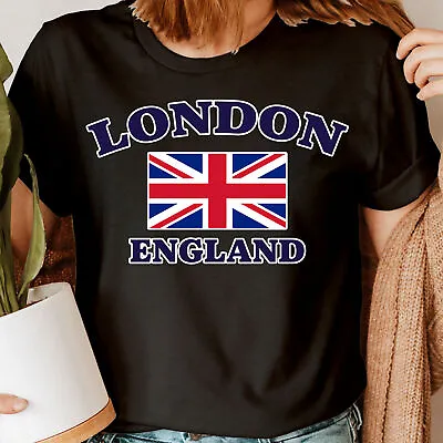 Buy London England Union Jack Great Britain British Souvenir Womens T-Shirts #6NE • 9.99£