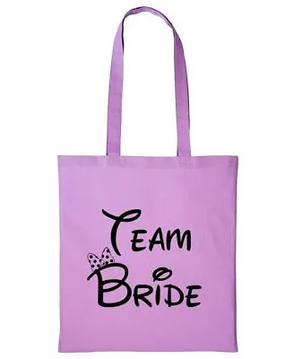 Buy Tote Team Bride Hen Do Wedding Reusable Shopping Accessory Shopper Shoulder Bag • 9.95£