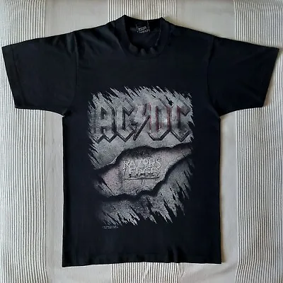 Buy AC/DC ‘Razors Edge’ 1991 European Tour Concert T-shirt (M) - Very Rare Vintage • 40£