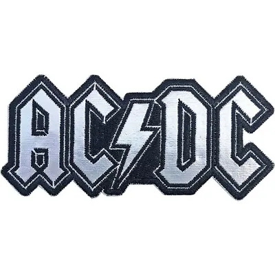 Buy AC/DC Iron-On Woven Patch: CUT-OUT FOIL LOGO: Shiny Official Licenced Merch Gift • 4.30£