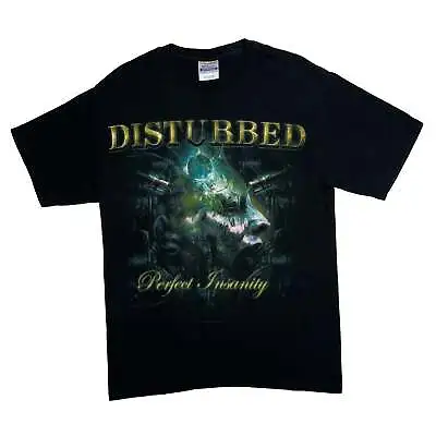 Buy Hanes DISTURBED (2009) “Perfect Insanity” Nu Metal Band T-Shirt Medium • 17.99£