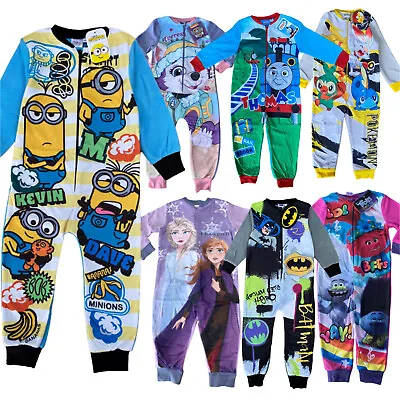 Buy Boys Girls Character All In One Pyjamas PJs Jumpsuit Playsuit Kids Baby Romper • 11.95£