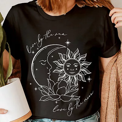 Buy The Moon Sun Tarot Death Hippie Vibes Earth Nature Womens T-Shirts Tee Top #6ED • 9.99£