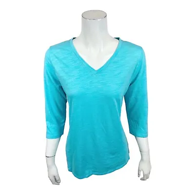 Buy Belle By Kim Gravel Women's Slub Knit Set Of 2 T-Shirts Cabana/Yellow Small Size • 23.62£