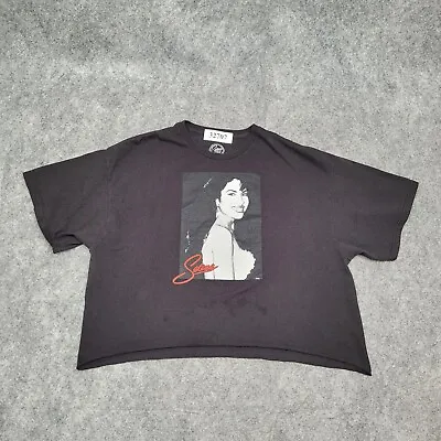 Buy Selena Quintanilla Crop-Top Shirt XL Black Tour Merch Graphic Tee • 12.30£