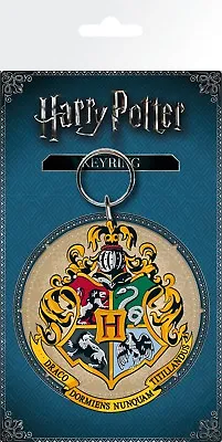 Buy Harry Potter - Hogwarts School Crest Logo Rubber Keyring New Official Merch • 3.10£
