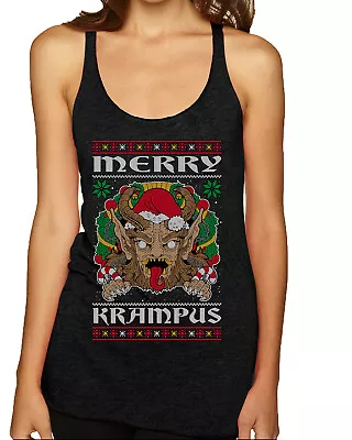 Buy Merry Krampus Santa Folklore Figure Horror  TriBlend Racerback Tank Top • 19.27£