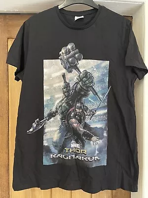Buy Mens Black Thor Ragnarok Print Tshirt Size  L/xl • 3.99£