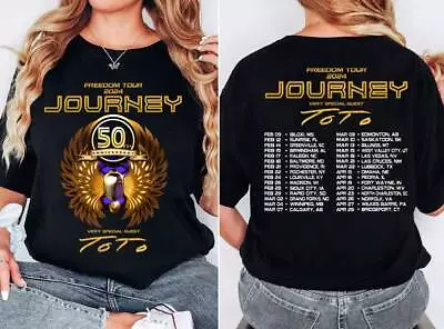 Buy Journey Freedom Tour 2024 Shirt, Journey With Toto 2024 Concert Shirt, Journey • 54.24£