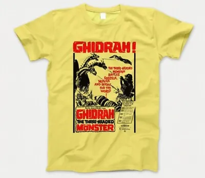 Buy Ghidrah Film Poster T Shirt 878 Three Headed Monster Godzilla Kaiju Mothra Rodan • 12.95£